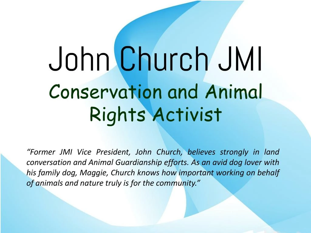 john church jmi conservation and animal rights activist
