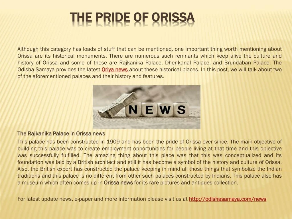 the pride of orissa