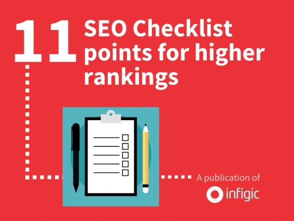 11 SEO checklist points for higher rankings