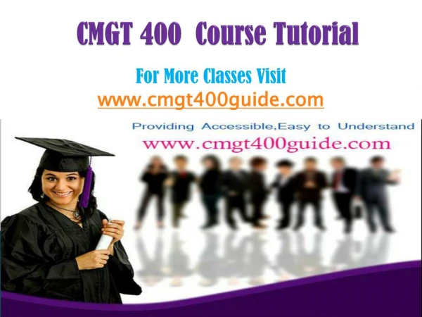 CMGT 400 Course/CMGT400guidedotcom
