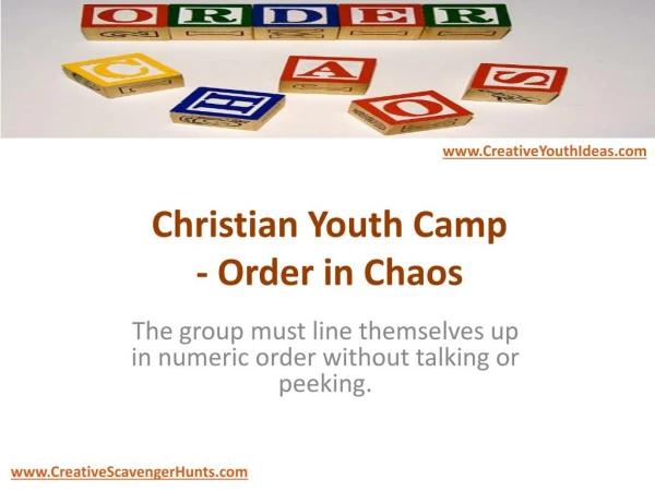christian youth camp order in chaos