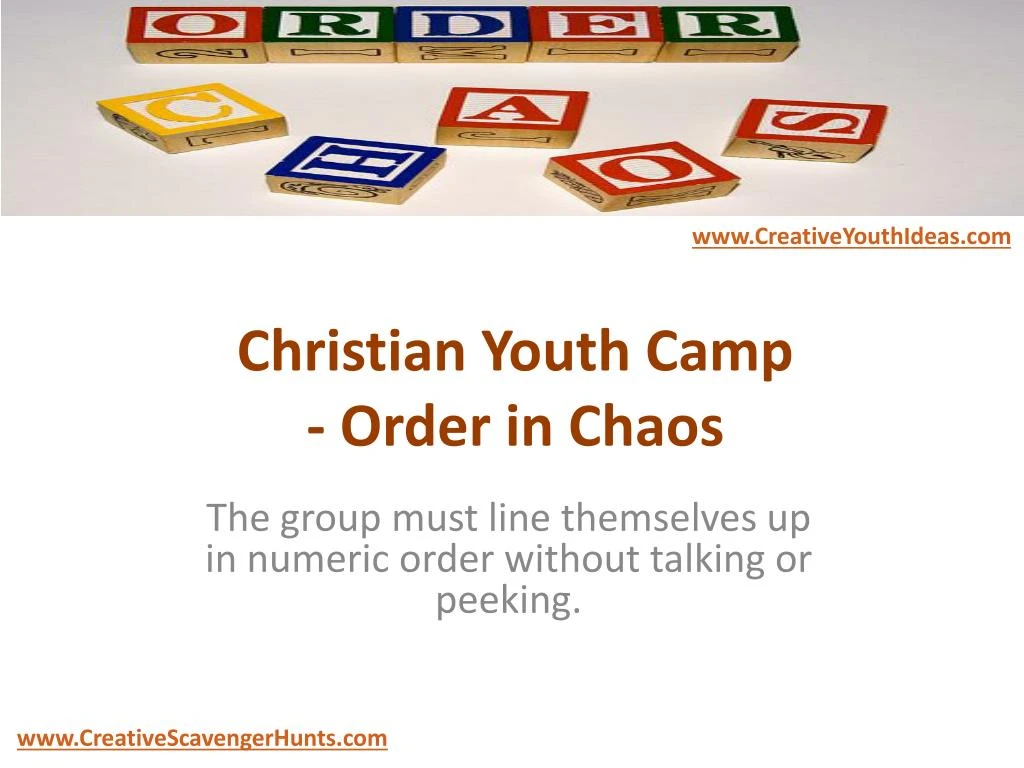 christian youth camp order in chaos