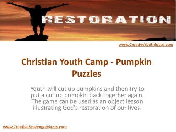 Christian Youth Camp - Pumpkin Puzzles