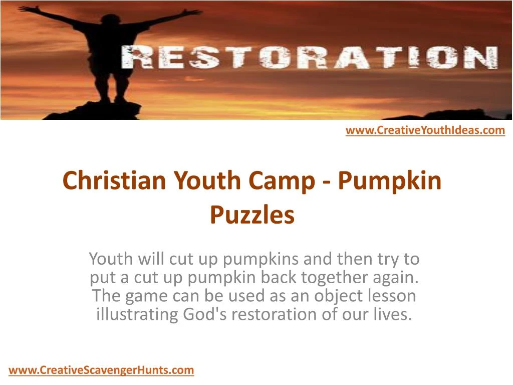 christian youth camp pumpkin puzzles