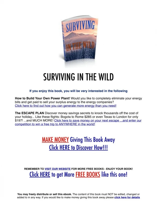 Surviving In The Wild