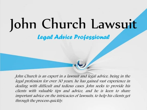 John Church Lawsuit and Legal Advice Professional