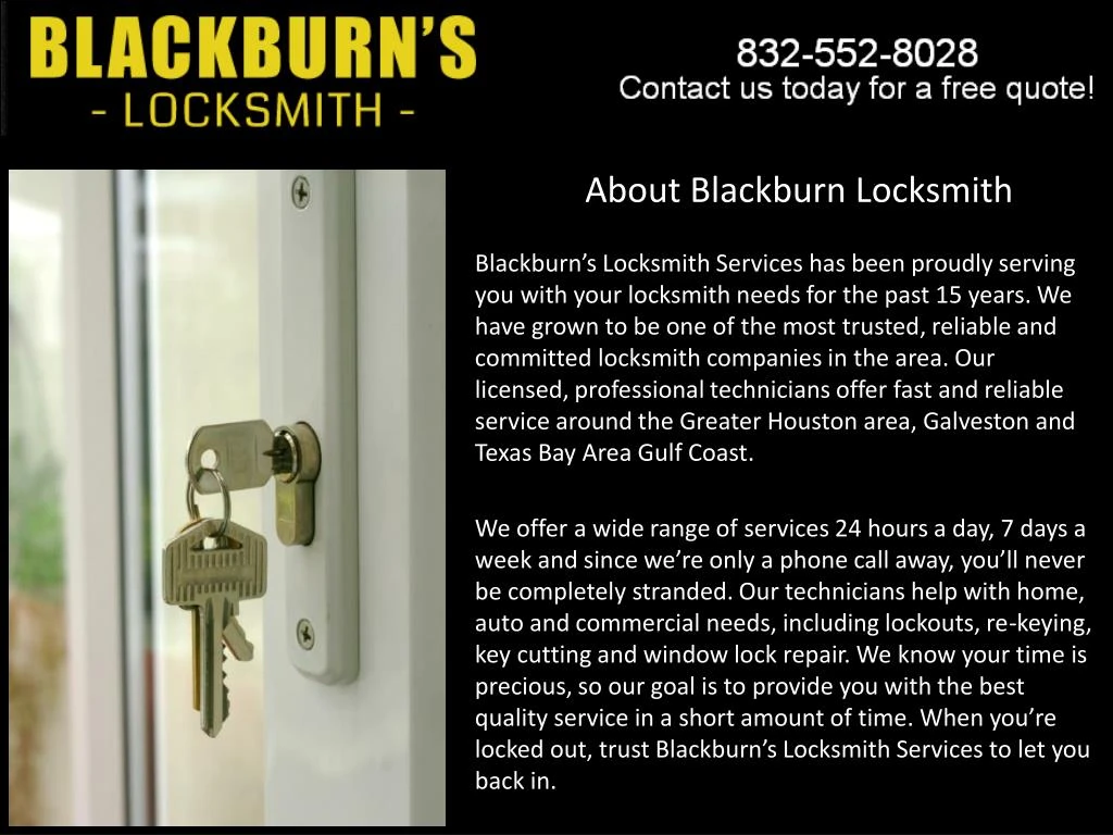 about blackburn locksmith