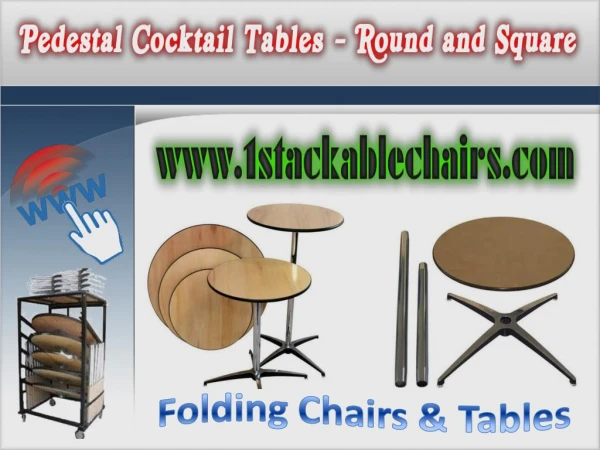 Pedestal Cocktail Tables Available at 1stackablechairs