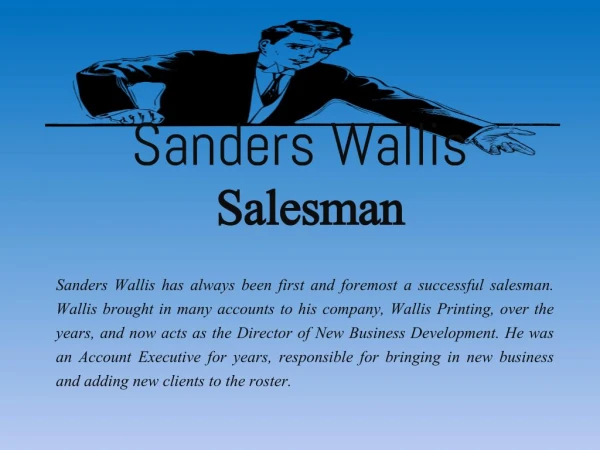 Sanders Wallis_Salesman