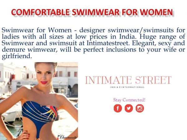 Designer Swimwear for Women at Intimate Street