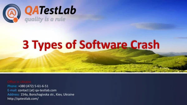 3 Types of Software Crash