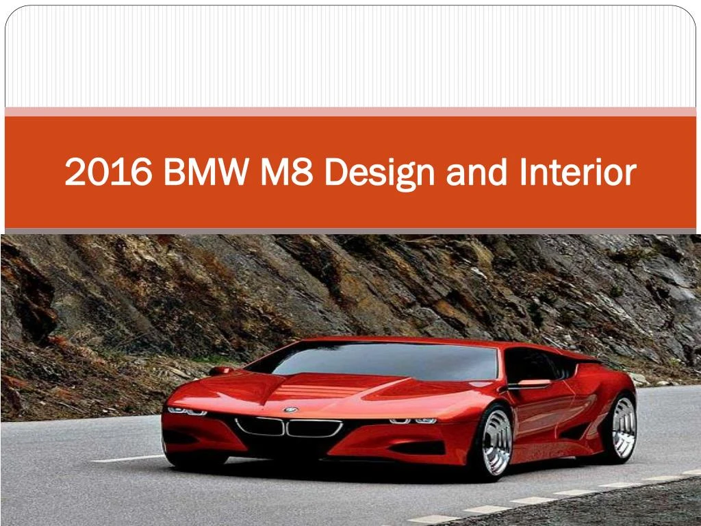 2016 bmw m8 design and interior
