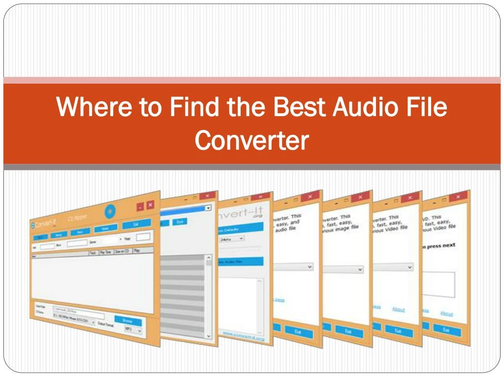 where to find the best audio file converter