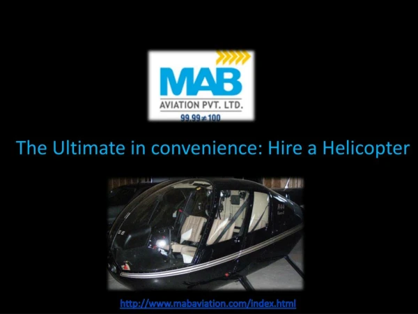 Private Helicopter Services in India