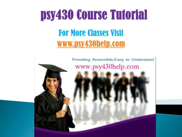 PSY 430 COURSES/ psy430helpdotcom