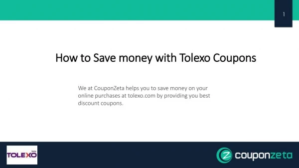 Save money with Tolexo Coupons