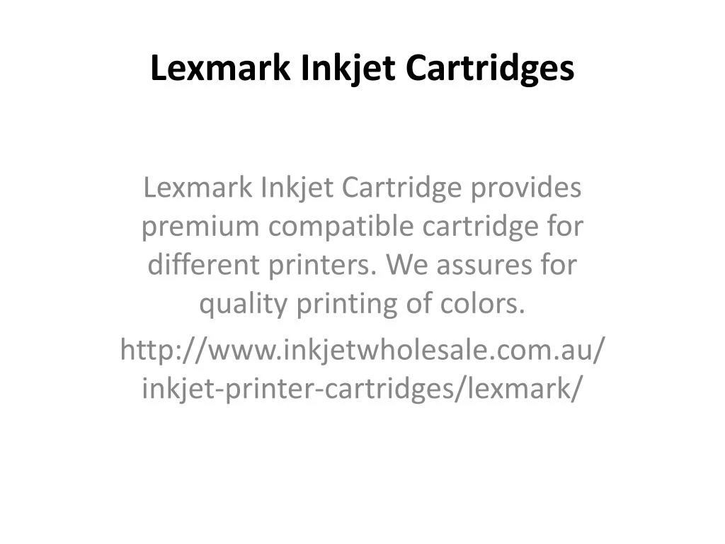 lexmark inkjet cartridges