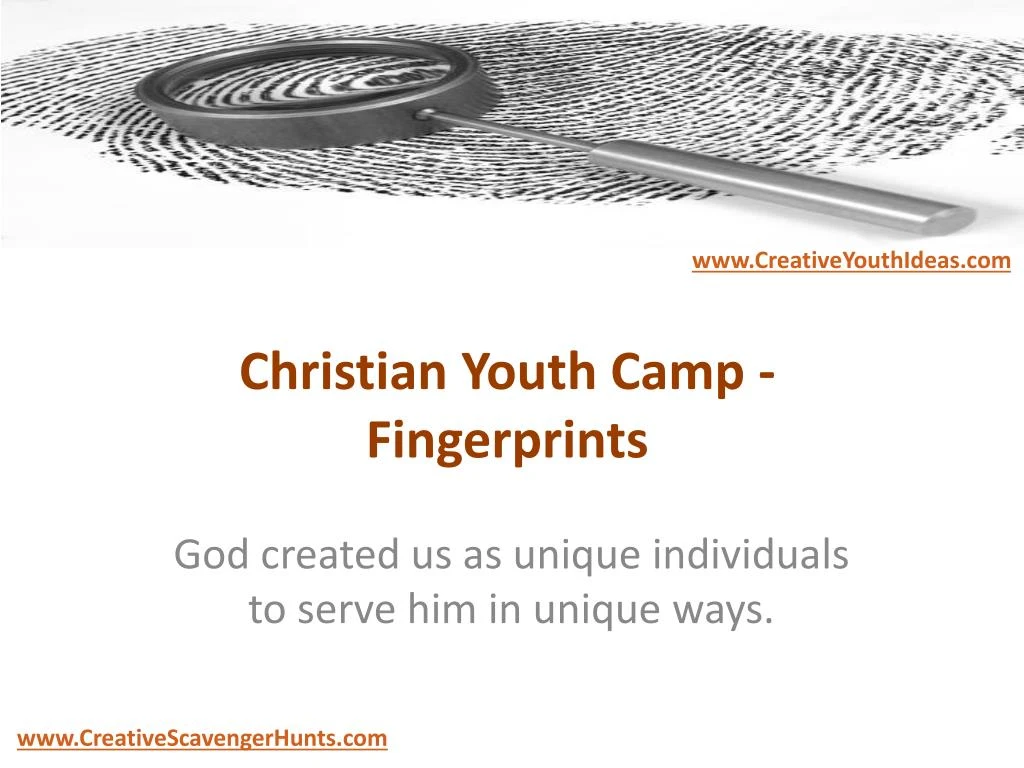 christian youth camp fingerprints