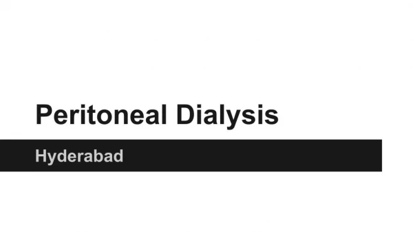 Peritoneal Dialysis hyderabad