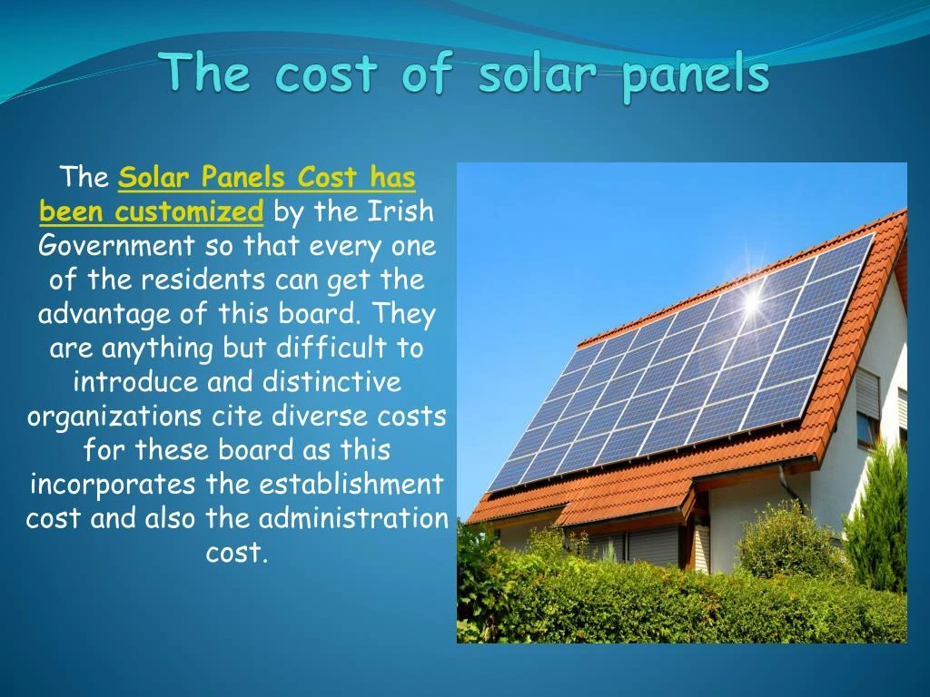the cost of solar panels