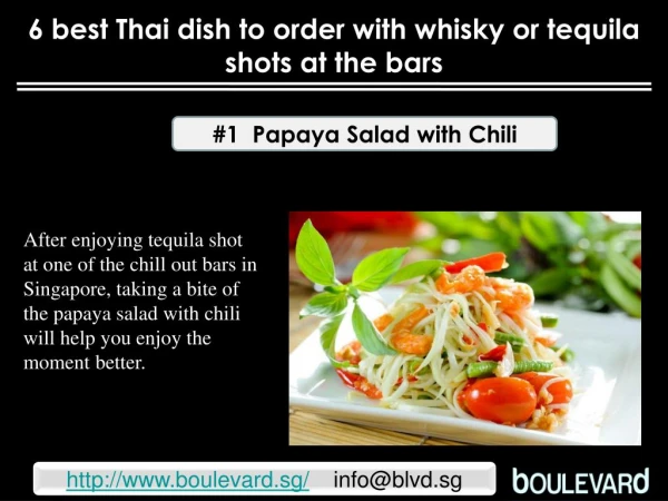 6 best Thai dish to order with whisky or tequila shots at th