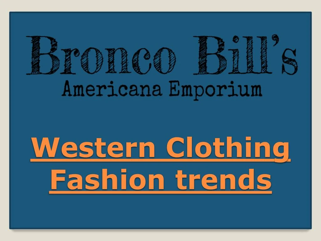 western clothing fashion trends