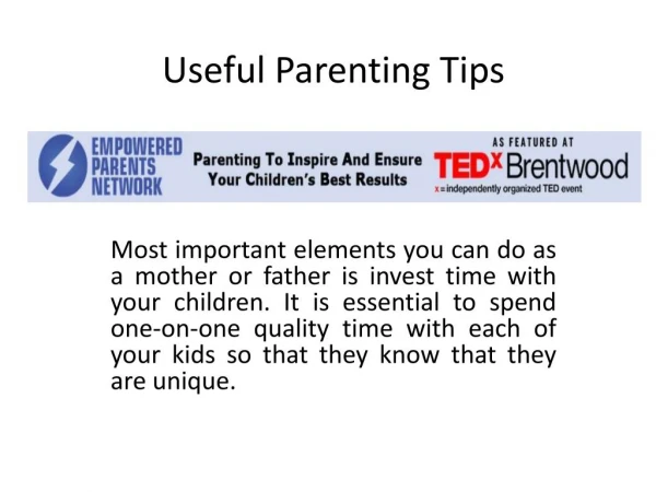 Parenting Tips