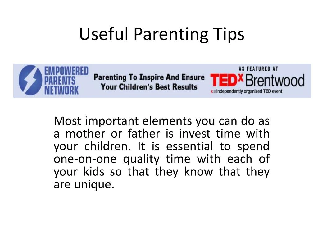 useful parenting tips