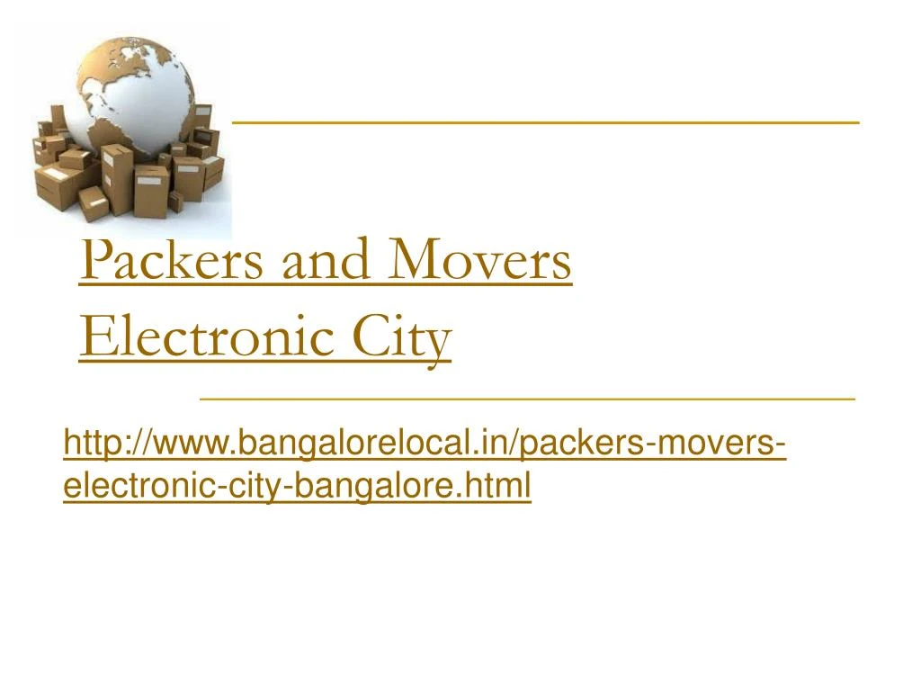 packers and movers electronic city