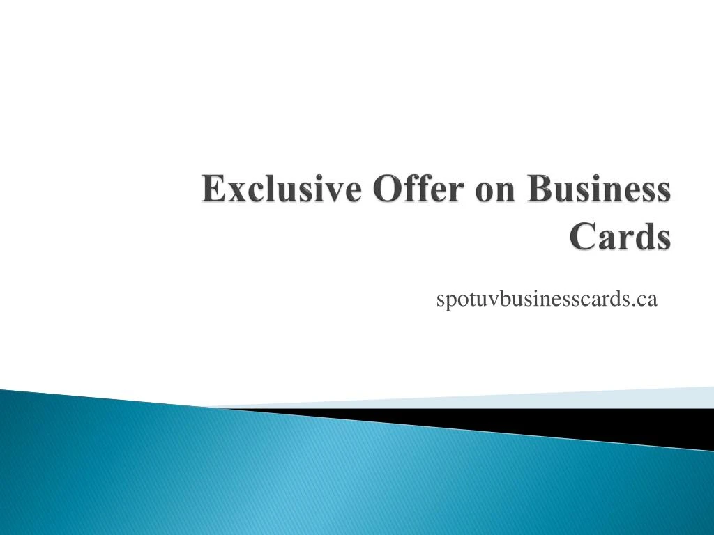 exclusive offer on business cards