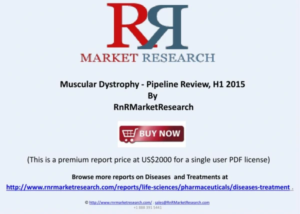 Muscular Dystrophy Pipeline Review, H1 2015