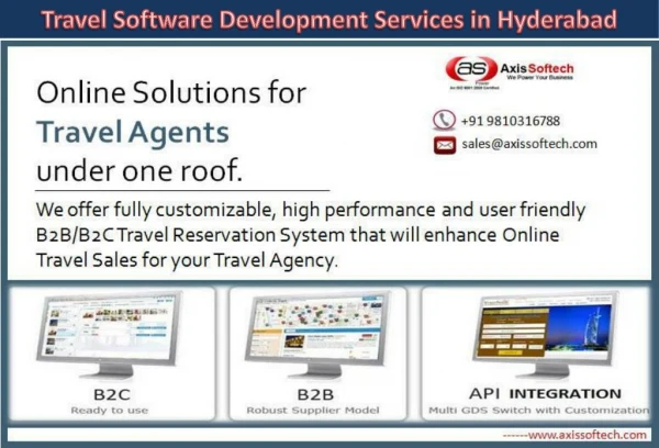 Travel Software Development Hyderabad - Axis Softech