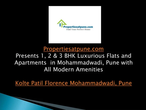 Kolte Patil Florence Mohammadwadi, Pune