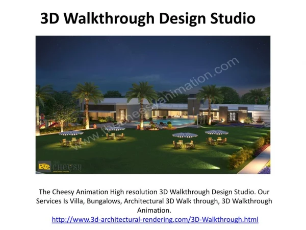 3D Walkthrough Animation Studio