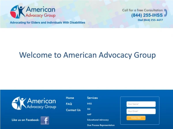 American Advocacy Group - In Home Supportive Services
