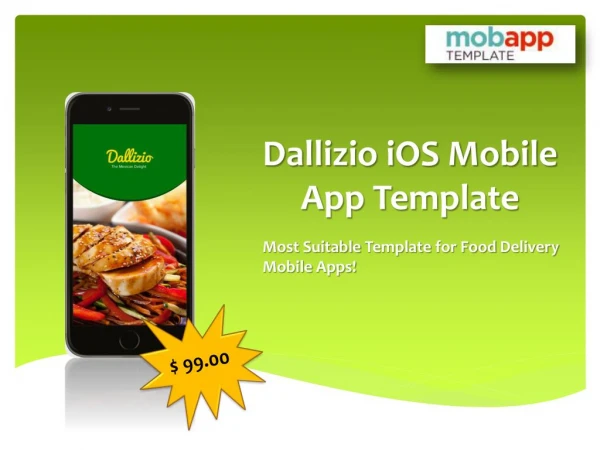 Custom Dallizio iOS Mobile App Template - Only at $99
