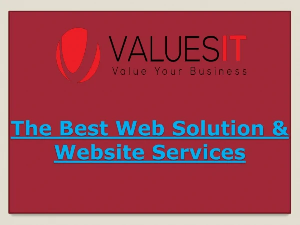The Best Web Solution & Website Services