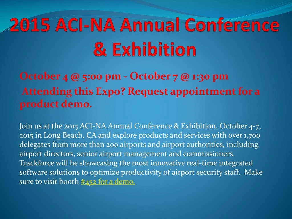 2015 aci na annual conference exhibition