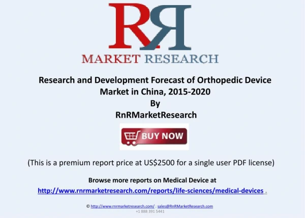 Global Orthopedic Device Market and Research Report to 2020