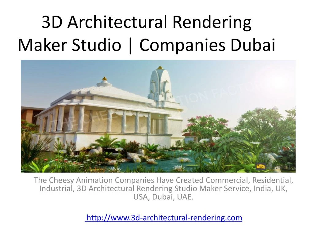 3d architectural rendering maker studio companies dubai