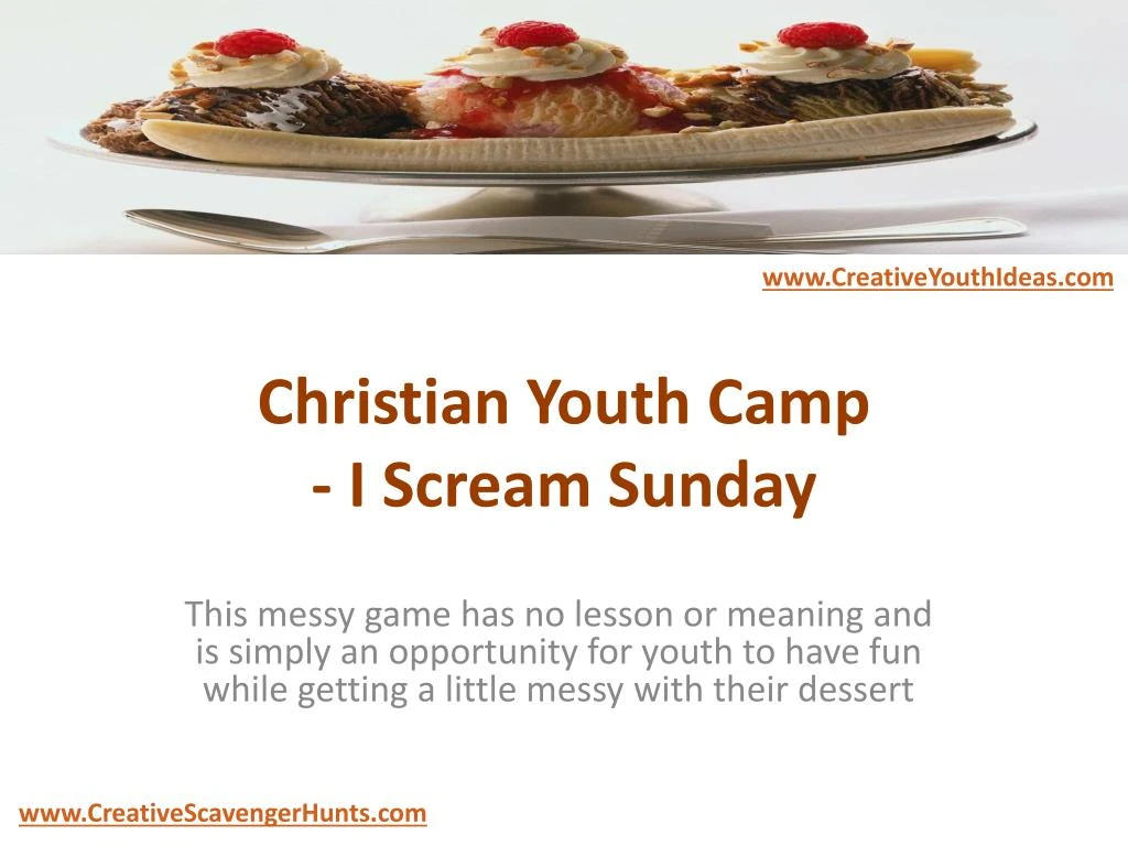 christian youth camp i scream sunday