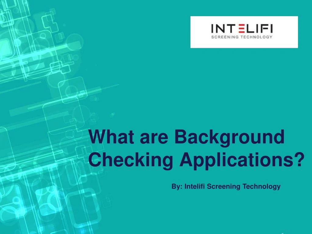 what are background checking applications