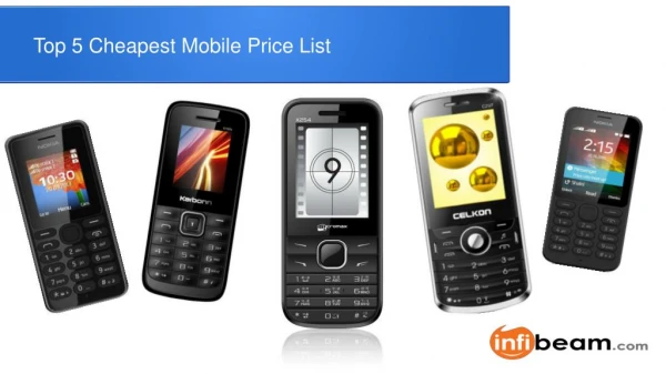 Top 5 Cheapest Mobile Price List