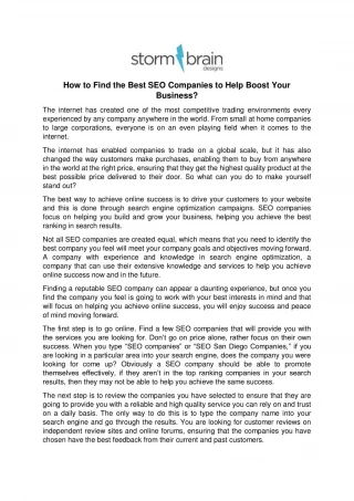 How to find the best seo companies to help boost your busine - slide 1