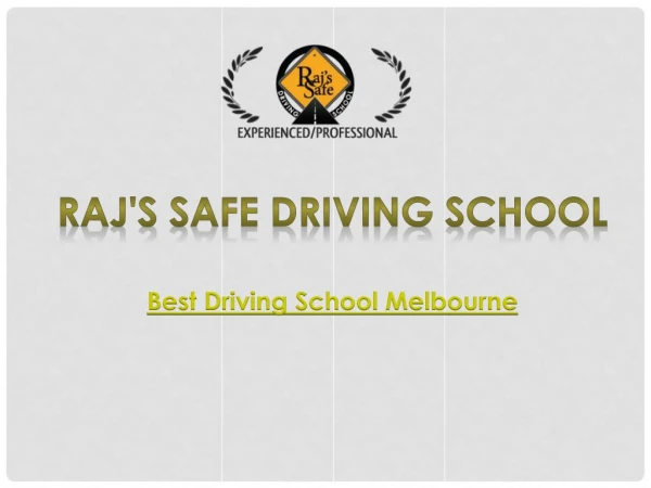 Driving Instructor Melbourne