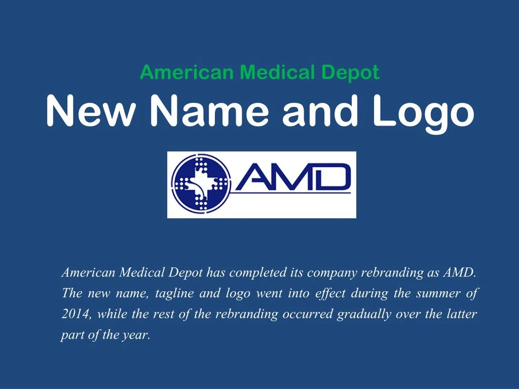 american medical depot new name and logo