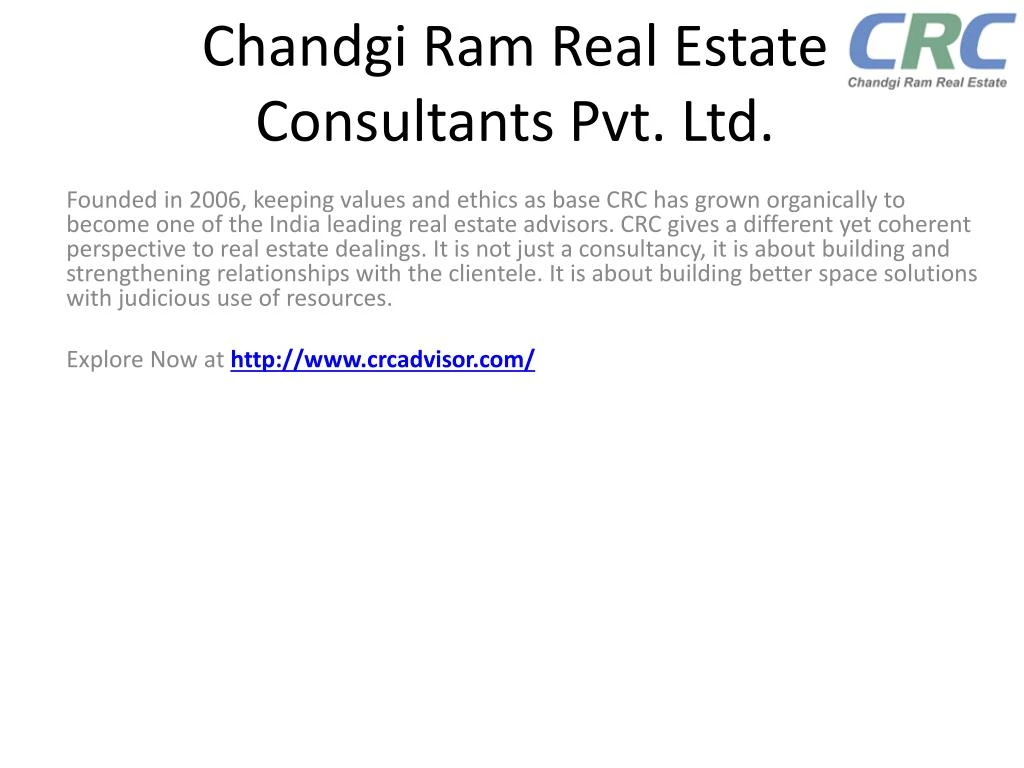 chandgi ram real estate consultants pvt ltd