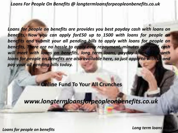 Loans For People On Benefits @ longtermloansforpeopleonbenef