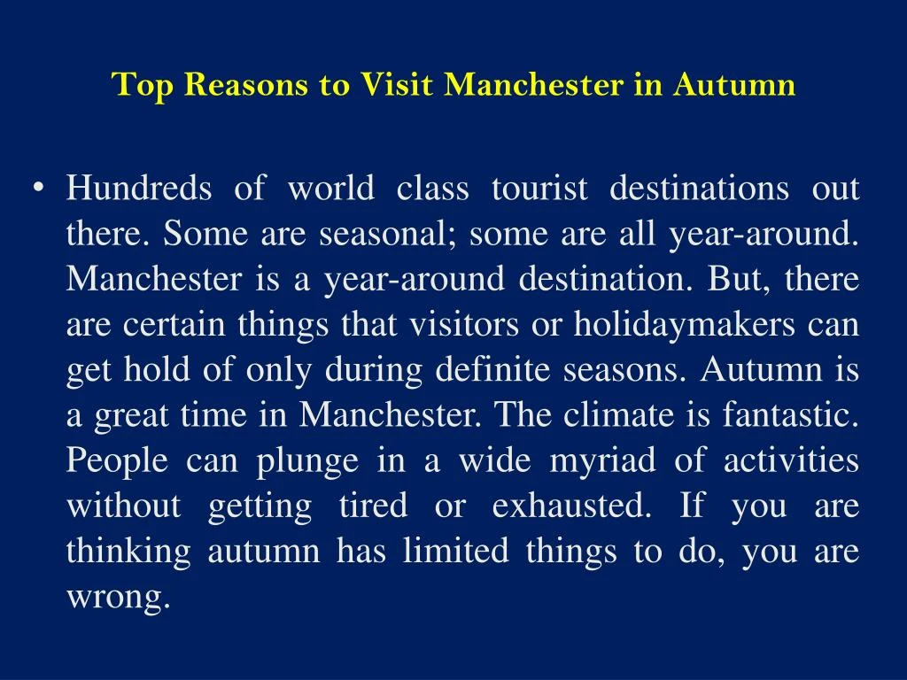 top reasons to visit manchester in autumn