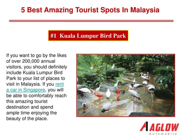 5 best amazing tourist spots in Malaysia